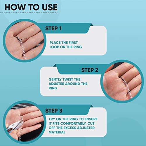 IBEEM Ring Adjuster For Loose Rings 14 Pack 4 Sizes