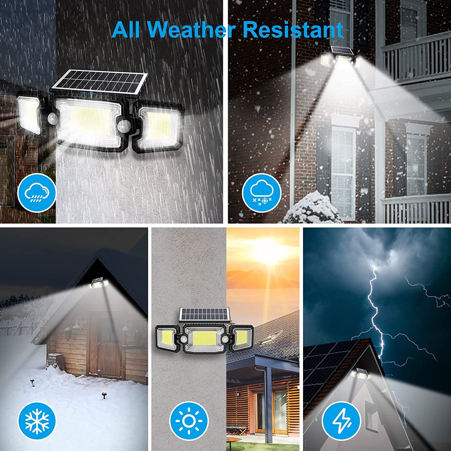 IBEEM Motion Sensor Outdoor Lights with 305 LED Solar Lights