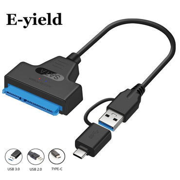 SATA  to USB 3.0 / 2.0 Cable Adapter UP To 6 Gbps 7+15/22 pin For Support 2.5 Inch External SSD HDD Hard Drive Sata III  SATA 3