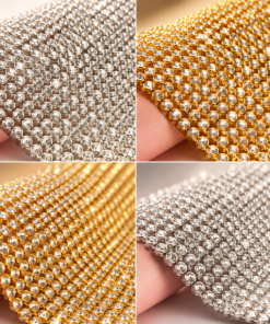 Fine Quality Stone Strips Golden Silver