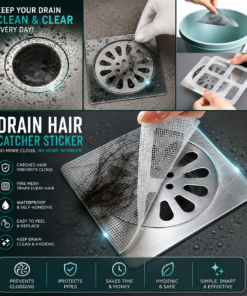 Alternative view of Shower Drain Hair Catcher Mesh Stickers
