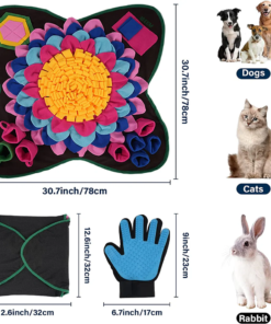 Alternative view of IBEEM Snuffle Mat for Dogs With Glove